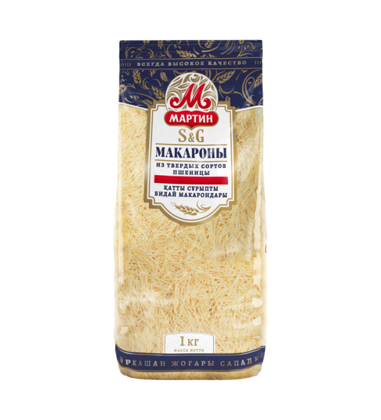 Вермишель №1 макаронные изделия Мартин гр.А, в/с 1кг*10